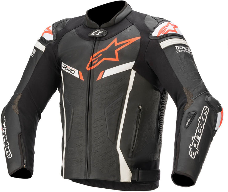 Damoto GP Pro V2 Motorcycle Leather Jacket Black/Orange