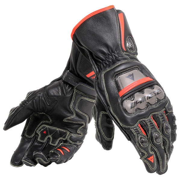 Motorbike Metal D1 Black/Red Motorcycle Gloves